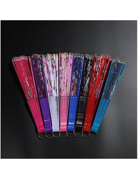 Abanicos Plegables Florales BABEYOND 8 Piezas Rosa China