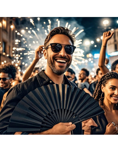 Ventilador de Mano Boots on The Ground para Danza - Negro