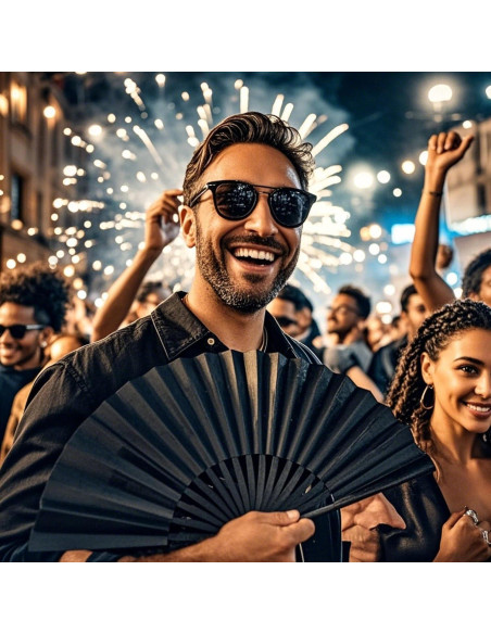 Ventilador de Mano Boots on The Ground para Danza - Negro