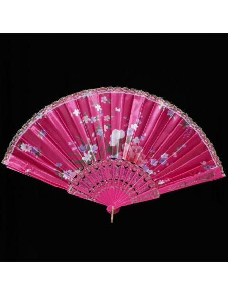 Abanicos Plegables Florales BABEYOND 8 Piezas Rosa China