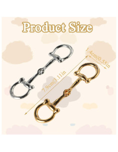 2 Anillos de Bufanda PKRFCJ en Oro y Plata, 7.9 cm 2