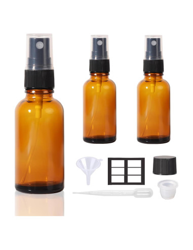 Botellas de Spray de Vidrio Reutilizables StellaCare 28ml - Paquete de 3