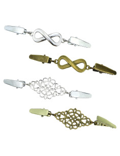 4 Clips de Bufanda Vintage Aswewamt para Mujeres y Niñas