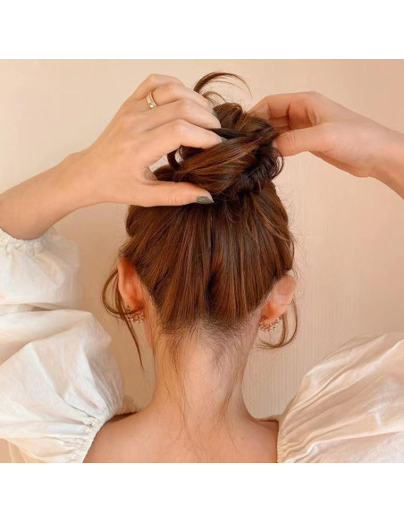 Hacedor de Moño de Cabello Donut VASANA 20cm 3PCS Nylon