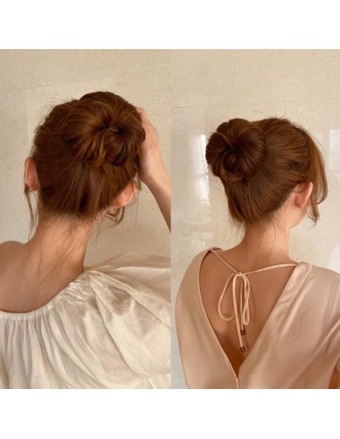 3 Piezas Hacedor de Moño de Cabello QUUPY 20 cm Nylon