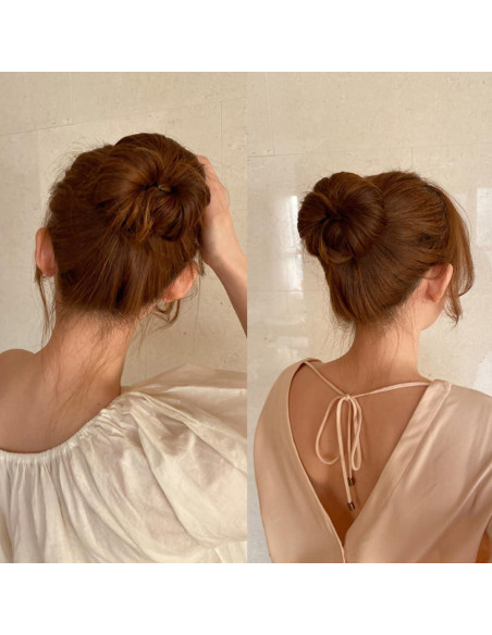 3 Piezas Hacedor de Moño de Cabello QUUPY 20 cm Nylon