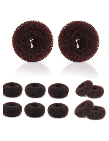 12 Piezas Hacedor de Moño Donut Aetomtins 9 cm Accesorios