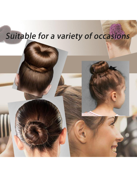 12 Piezas Hacedor de Moño Donut Aetomtins 9 cm Accesorios