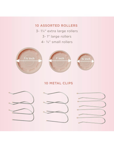 Calentadores de Rizos Compactos Conair HS10XNR - 10 Piezas
