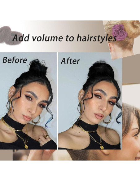 12 Piezas Hacedor de Moño Donut Aetomtins 9 cm Accesorios