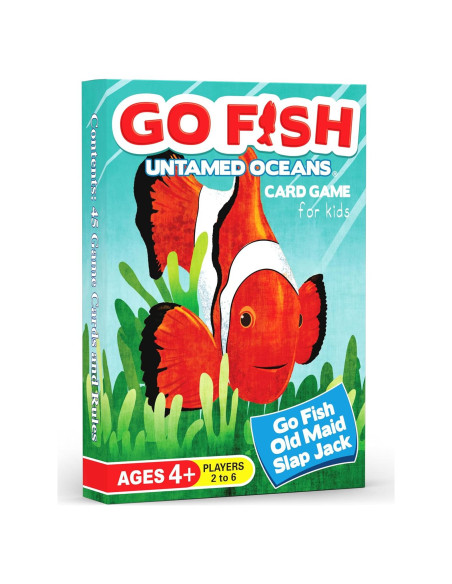 Juego de Cartas Go Fish Océanos Indómitos - Arizona GameCo - 3 Juegos en 1