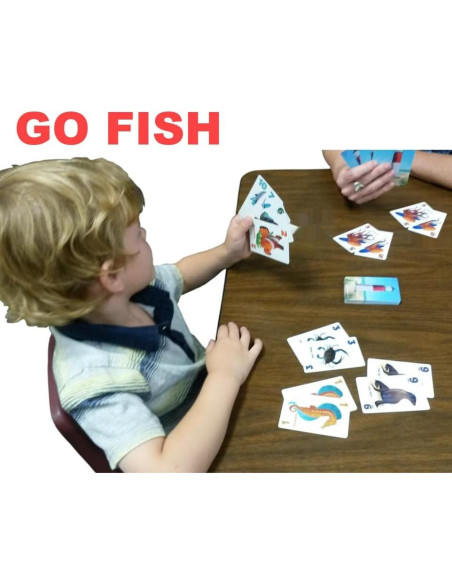 Juego de Cartas Go Fish Océanos Indómitos - Arizona GameCo - 3 Juegos en 1