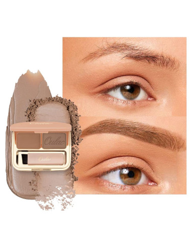 Kit de Cejas Impermeable Oulac 2 en 1 Rubio Dorado 3.2g