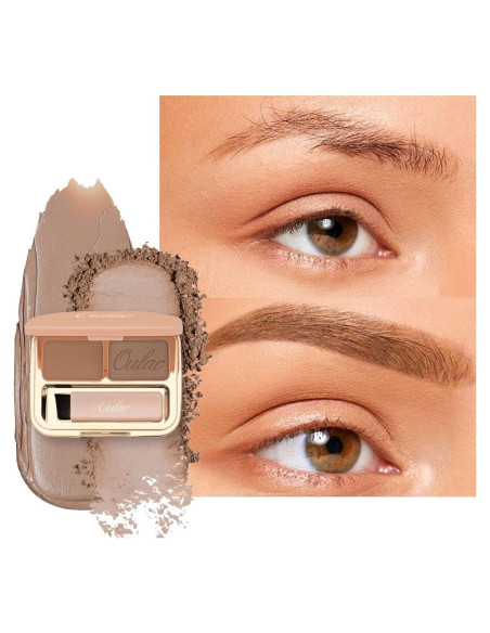 Kit de Cejas Impermeable Oulac 2 en 1 Rubio Dorado 3.2g