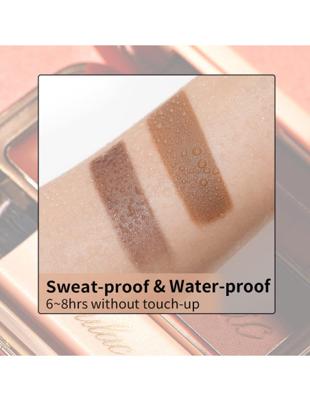 Kit de Cejas Impermeable Oulac 2 en 1 Rubio Dorado 3.2g