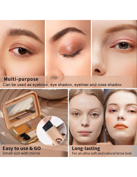 Kit de Cejas Impermeable Oulac 2 en 1 Rubio Dorado 3.2g