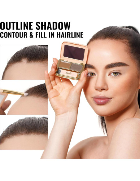 Kit de Cejas Impermeable Oulac 2 en 1 Rubio Dorado 3.2g