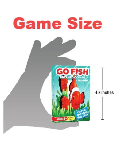 Juego de Cartas Go Fish Océanos Indómitos - Arizona GameCo - 3 Juegos en 1