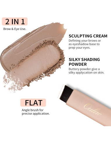 Kit de Cejas Impermeable Oulac 2 en 1 Rubio Dorado 3.2g