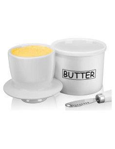 Crock de Mantequilla EasyDancing con Cuchillo de Acero Inoxidable