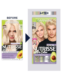 Tinte Permanente para Cabello Garnier Nutrisse PL1 Platino Claro 2