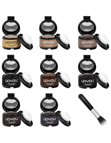 Polvo para Retoque de Raíces UOYOU Negro 4g con Brocha