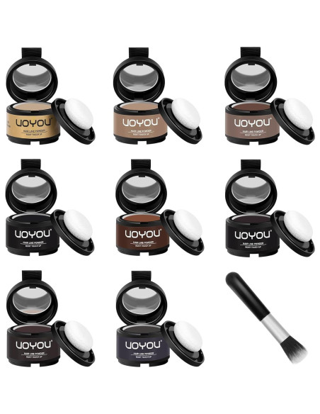 Polvo para Retoque de Raíces UOYOU Negro 4g con Brocha