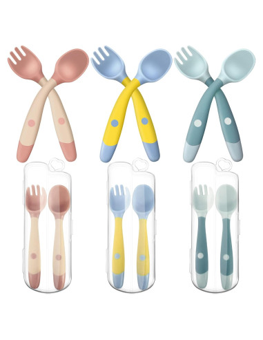 Juego de Utensilios de Silicona para Niños CHENGU - 3 Piezas