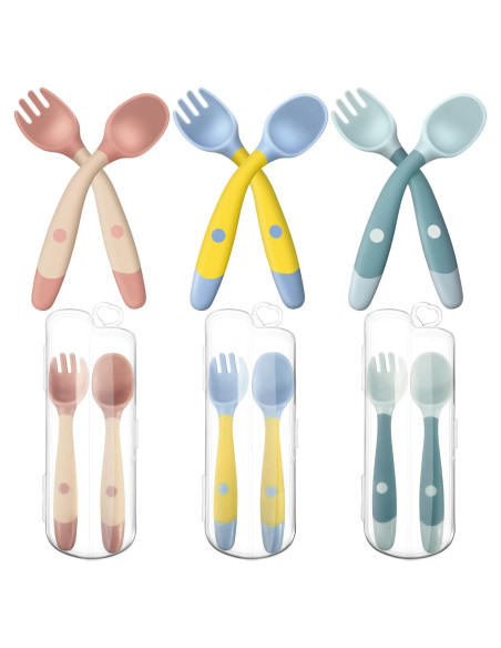 Juego de Utensilios de Silicona para Niños CHENGU - 3 Piezas Juego de Utensilios de Silicona para Niños CHENGU - 3 Piezas