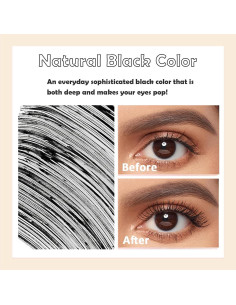 Máscara de Pestañas 3D Loobexery Negra Lavable 11.91cm 2