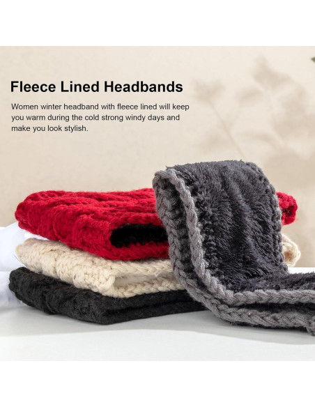 Diadema de Invierno AQOKKA para Mujeres - 2 Pcs, Calentadores de Oídos