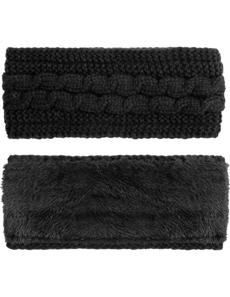 Diadema de Invierno AQOKKA para Mujeres - 2 Pcs, Calentadores de Oídos