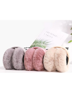 Auriculares de Peluche Plegables GSHLLO para Niñas - Calentadores de Oídos Invierno 2