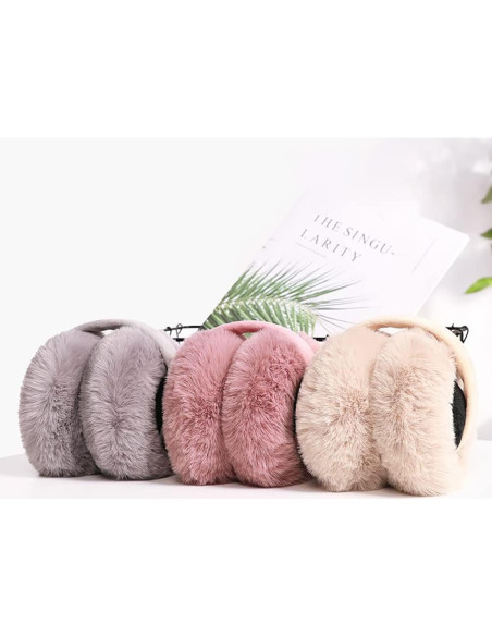 Auriculares de Peluche Plegables GSHLLO para Niñas - Calentadores de Oídos Invierno