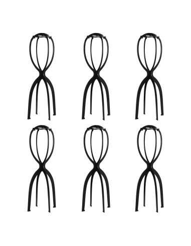 Soporte para Pelucas Dreamlover Negro 50 cm Paquete de 6