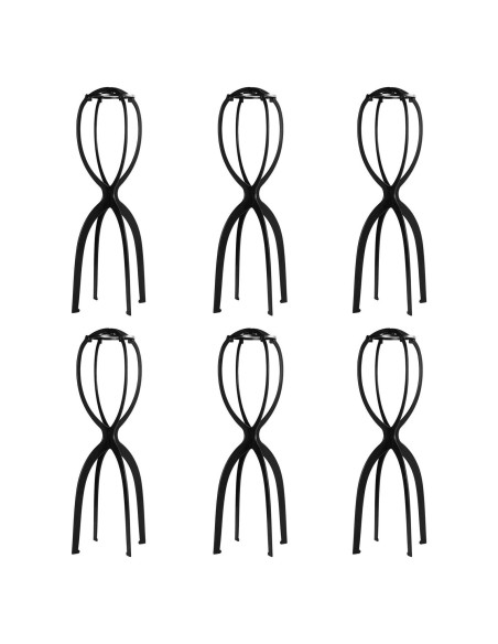 Soporte para Pelucas Dreamlover Negro 50 cm Paquete de 6