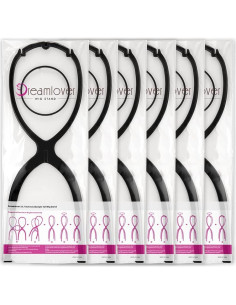 Soporte para Pelucas Dreamlover Negro 50 cm Paquete de 6 2