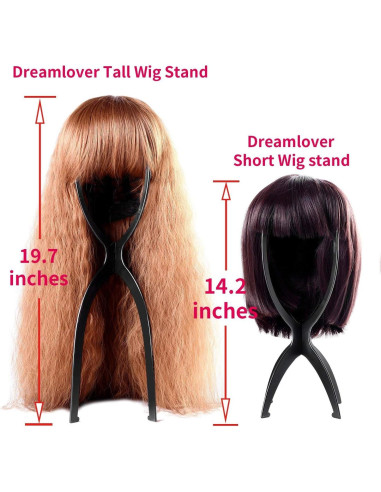 Soporte para Pelucas Dreamlover Negro 50 cm Paquete de 6