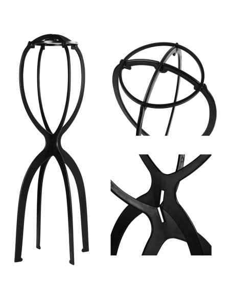 Soporte para Pelucas Dreamlover Negro 50 cm Paquete de 6