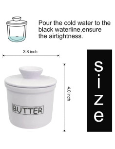 Crock de Mantequilla EasyDancing con Cuchillo de Acero Inoxidable 2