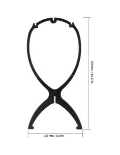 Paquete de 20 Soportes Plegables para Pelucas ZEONHAK Negro 2