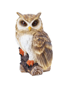 Estatua de Búho de Resina Ovewios para Jardín 22cm
