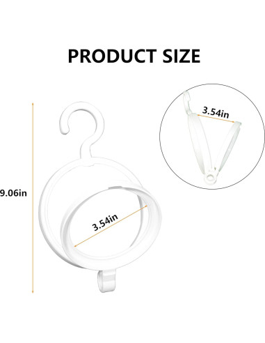 5 Soportes Plegables para Pelucas y Sombreros Aimpiwt - Blanco