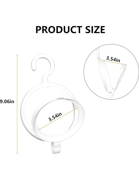 5 Soportes Plegables para Pelucas y Sombreros Aimpiwt - Blanco