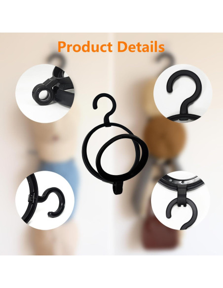 5 Soportes Plegables para Pelucas y Sombreros Aimpiwt - Blanco