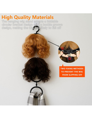 5 Soportes Plegables para Pelucas y Sombreros Aimpiwt - Blanco