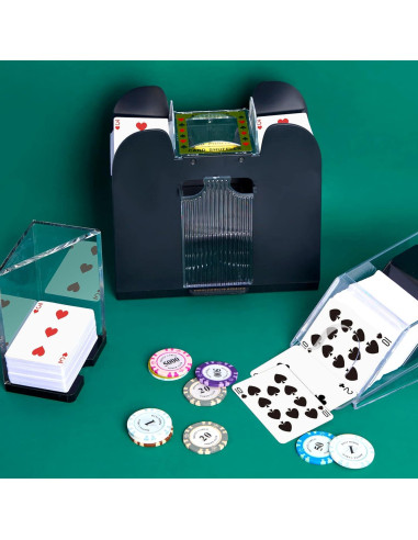 Conjunto de Blackjack Aoriher con Barajador Automático y Zapato