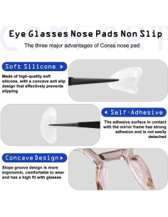 10 Pares Almohadillas Silicona Antideslizantes para Gafas 2