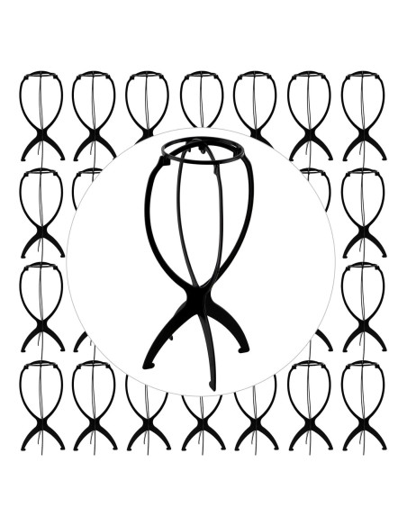 30 Soportes de Peluca JAPCHET Plegables 36 cm Portátiles