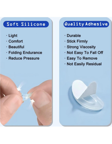 10 Pares Almohadillas Silicona Antideslizantes para Gafas